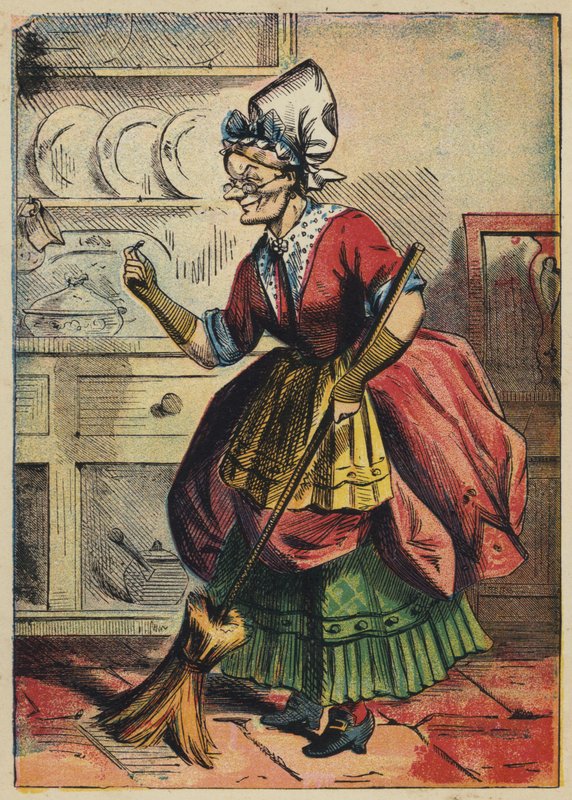 The Old Woman Finds Sixpence by English School