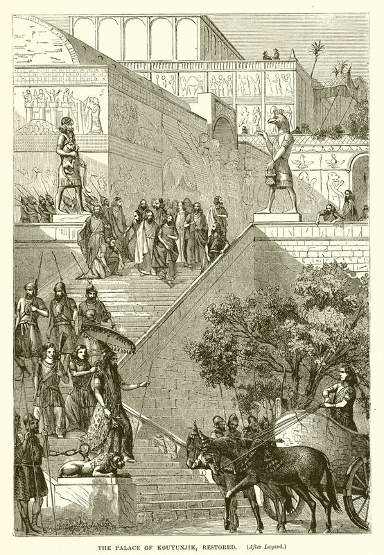 The Palace of Kouyunjik by English School