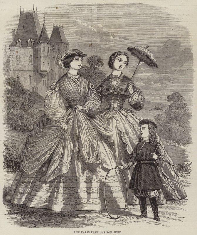 The Paris Fashions for June by English School