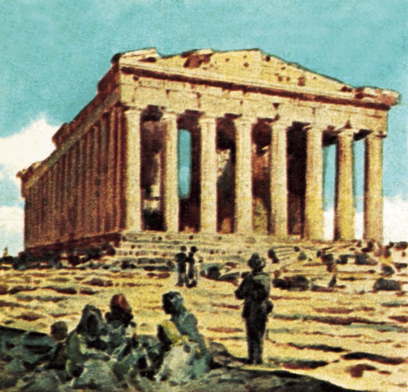 The Parthenon in Athens by English School