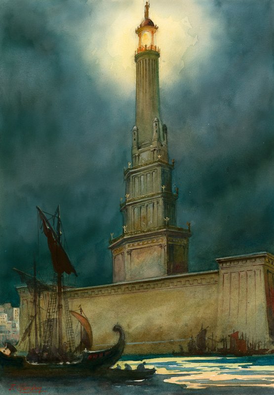 The Pharos of Alexandria by English School