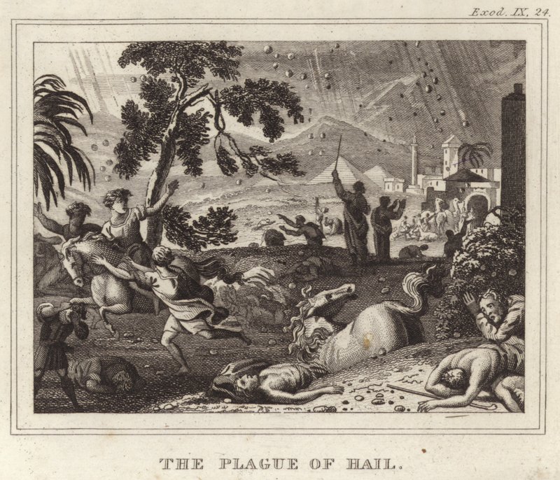 The Plague of Hail by English School