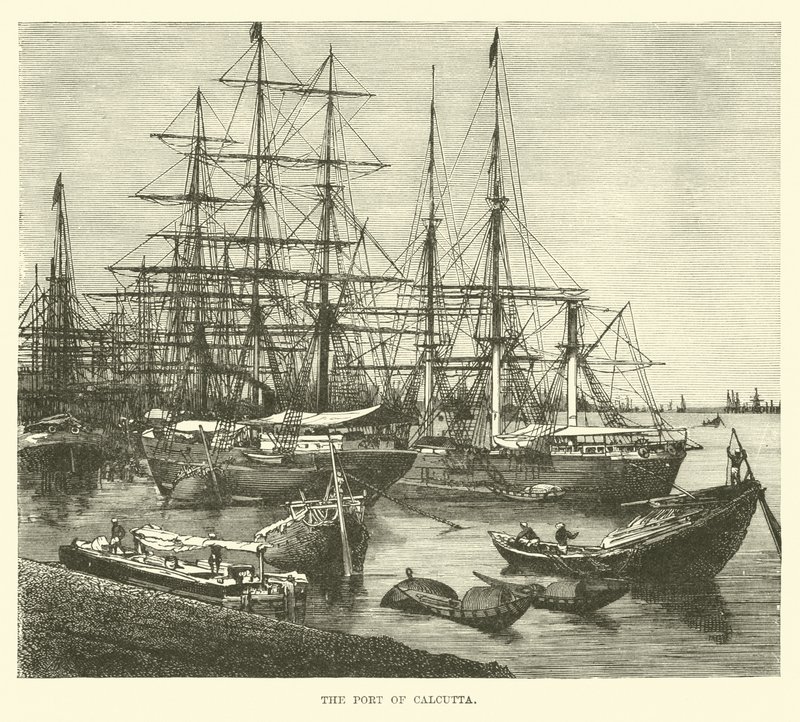 The Port of Calcutta by English School