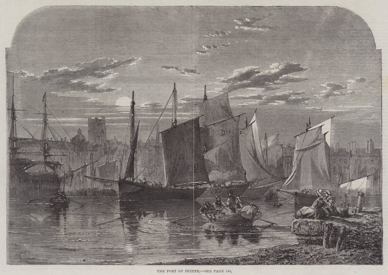 The Port of Dieppe by English School