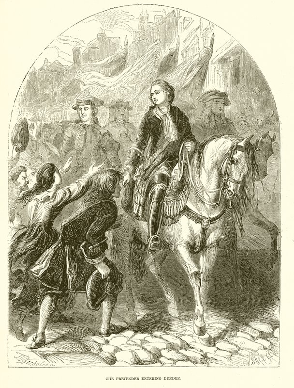 The Pretender entering Dundee by English School