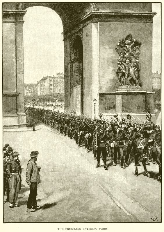 The Prussians Entering Paris by English School