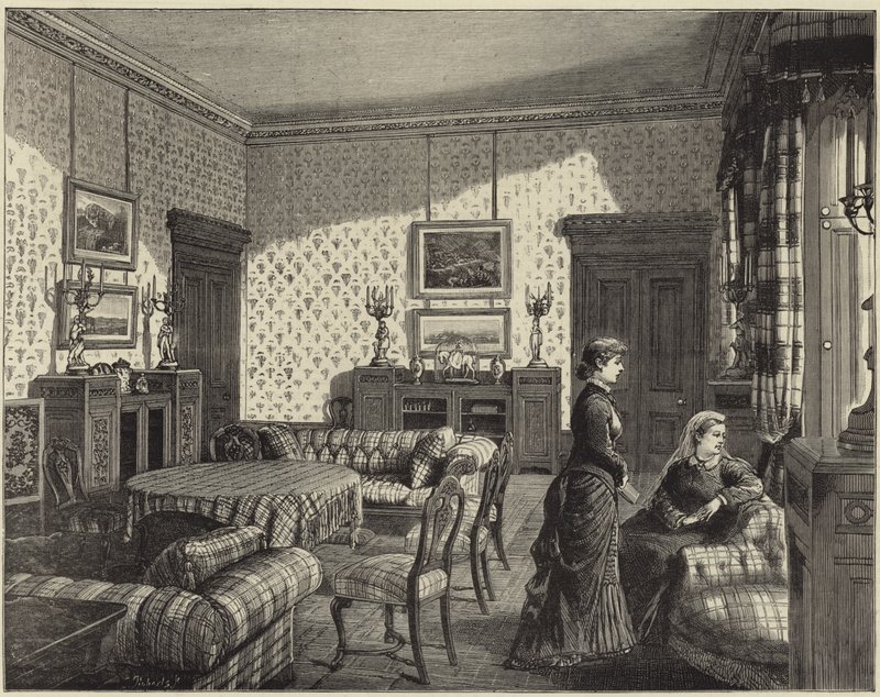The Queen at Balmoral by English School
