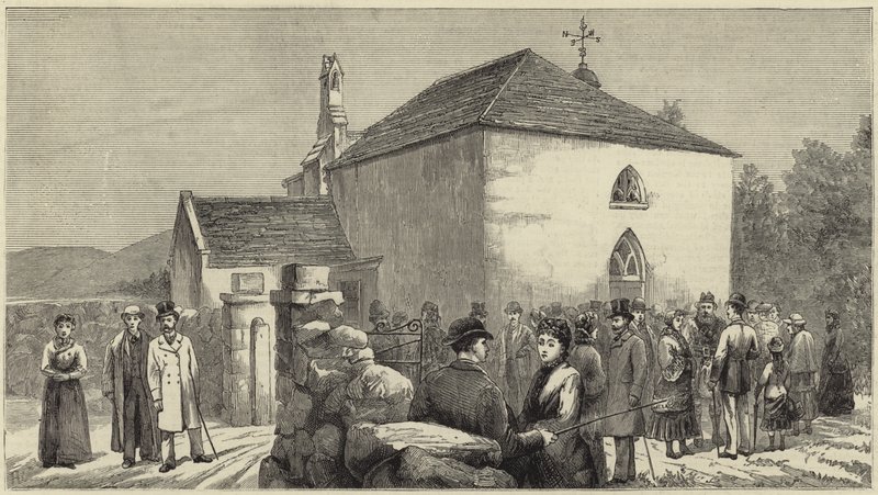 The Queen at Balmoral by English School