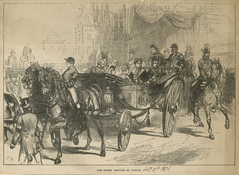 The Queen Leaving St Paul