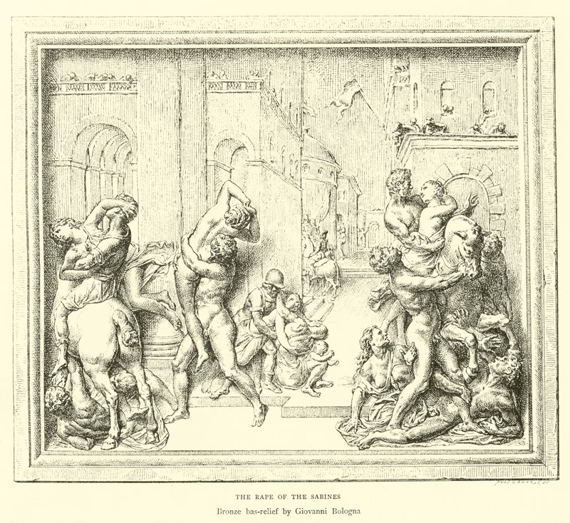 The Rape of the Sabines by English School