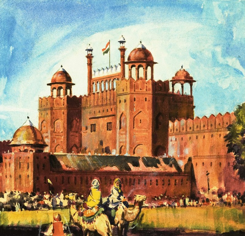 The Red Fort, Delhi by English School