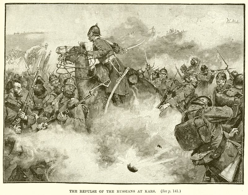 The Repulse of the Russians at Kars by English School