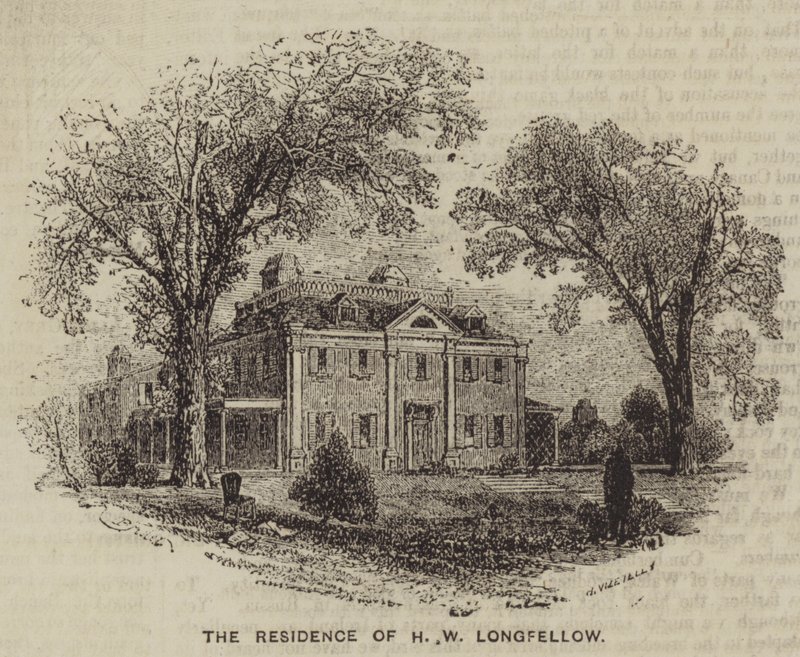 The Residence of H. W. Longfellow by English School