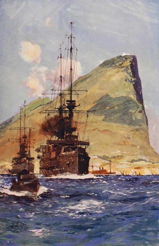 The Rock of Gibraltar by English School