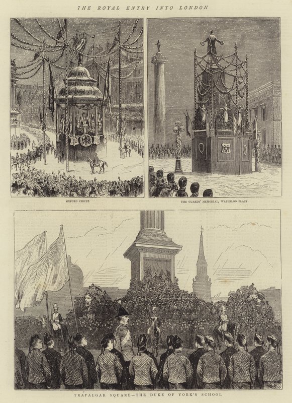 The Royal Entry into London by English School