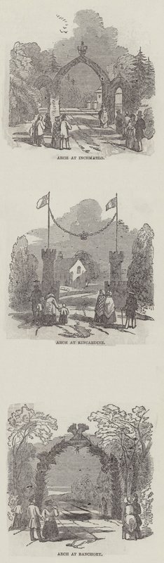 The Royal Progress to Balmoral by English School