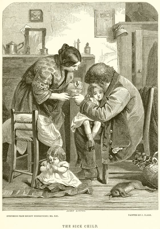 The Sick Child by English School