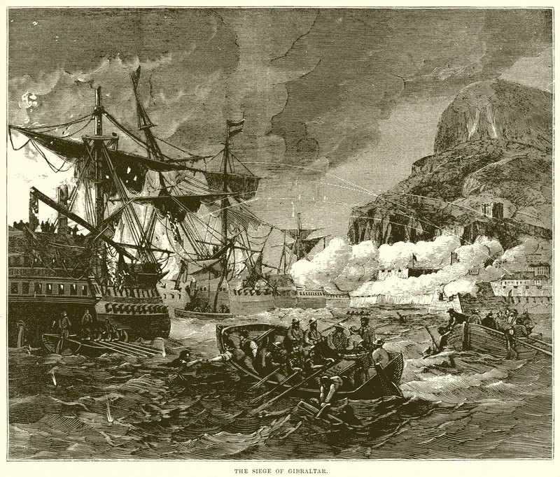 The Siege of Gibraltar by English School