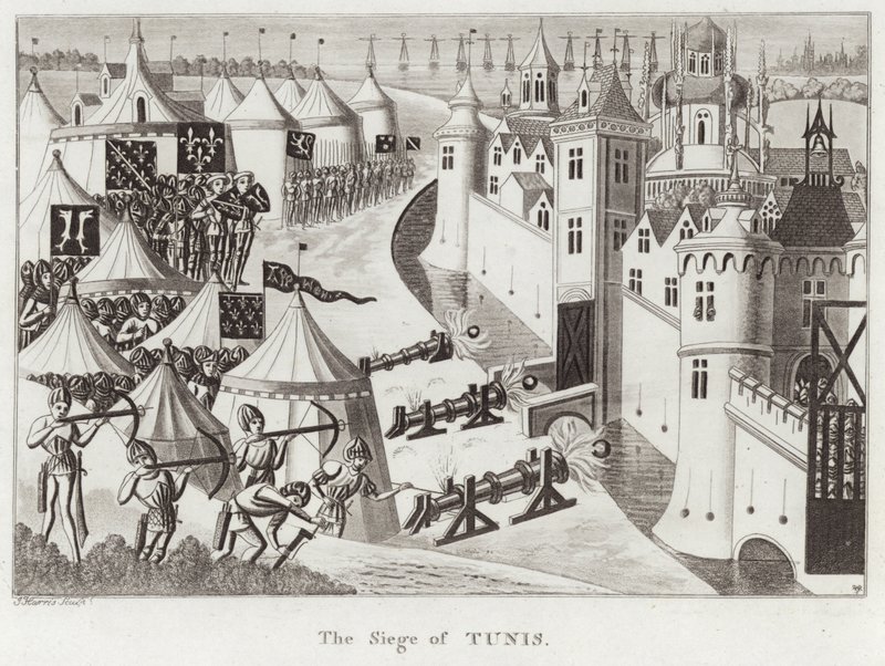 The Siege of Tunis by English School