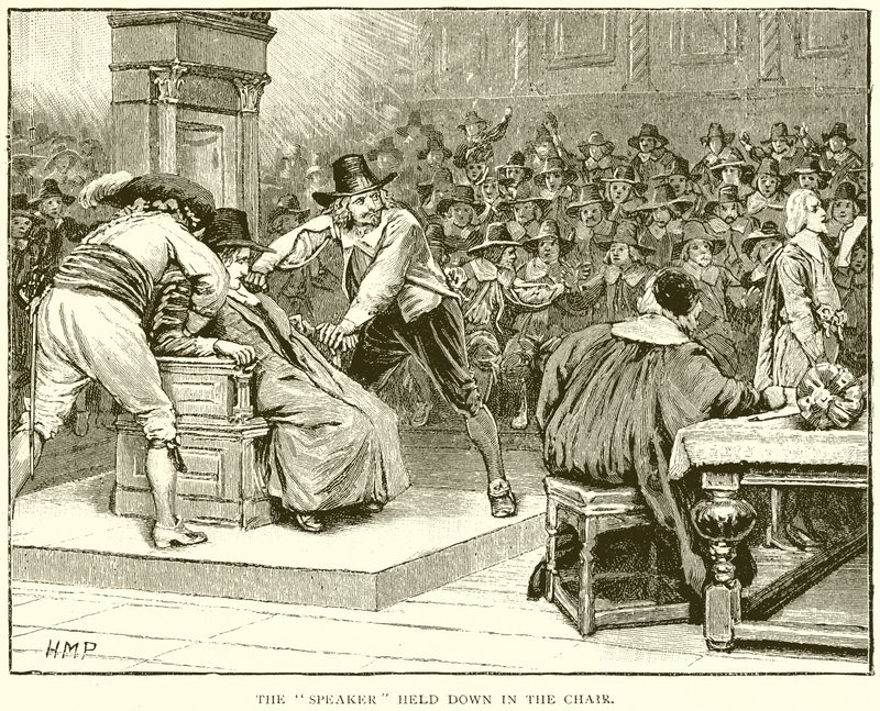 The Speaker Held Down in the Chair by English School