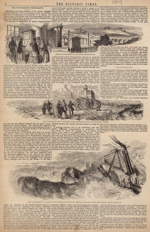 The Submarine Telegraph by English School