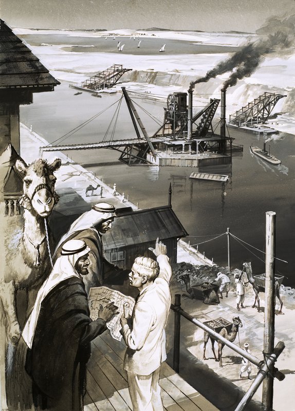 The Suez Canal by English School