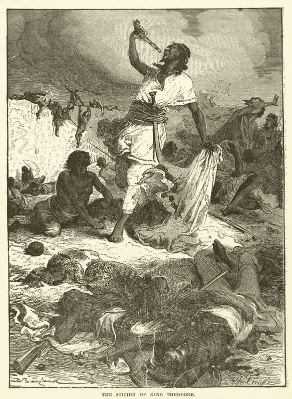 The Suicide of King Theodore by English School
