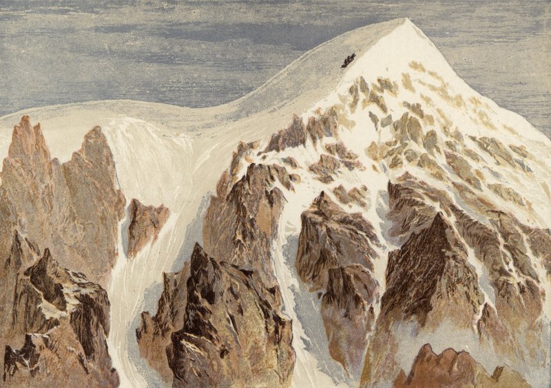 The Summit of the Aiguille Verte by English School