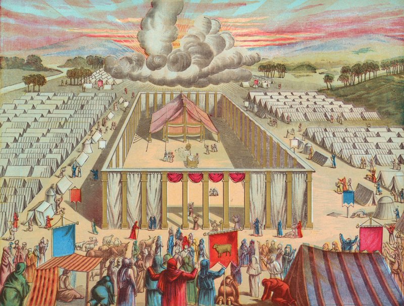 The Tabernacle in the Wilderness by English School