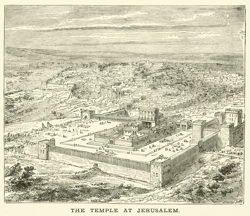 The Temple at Jerusalem by English School