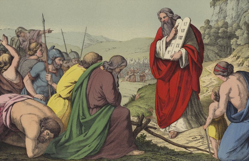 The Ten Commandments by English School