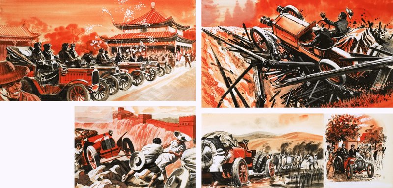 The Ten Thousand Mile Motor Race by English School