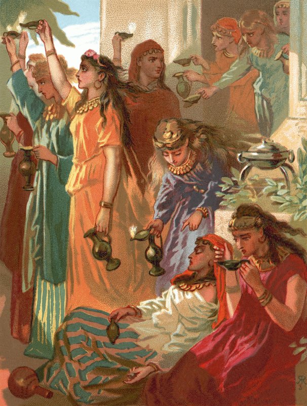 The Ten Virgins by English School