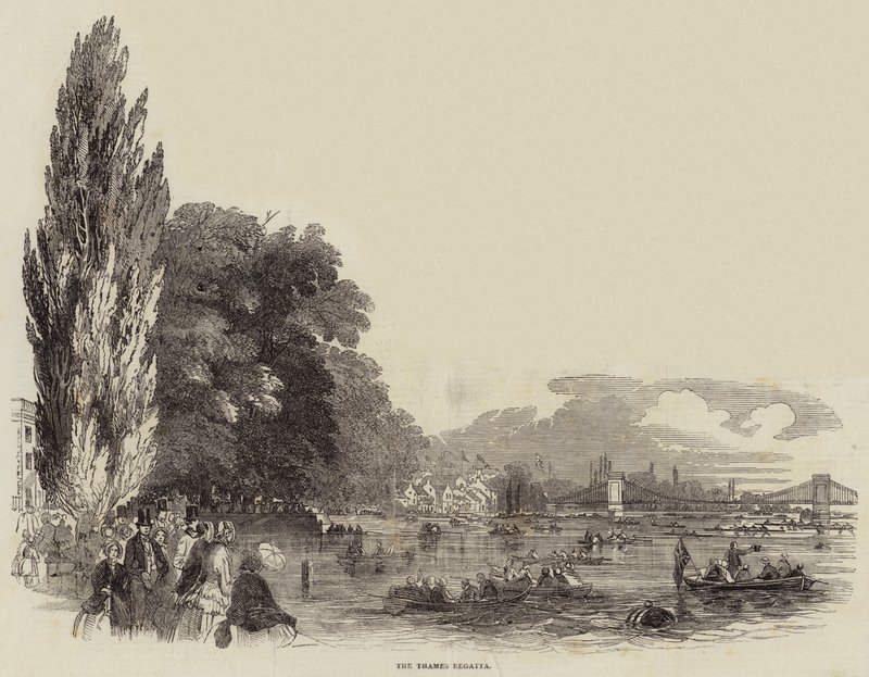 The Thames Regatta by English School