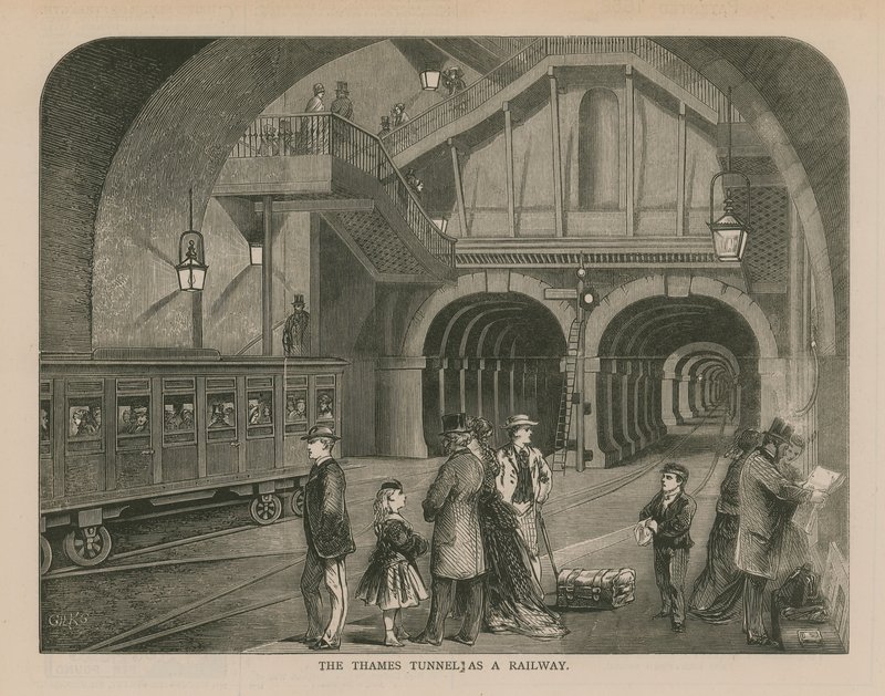 The Thames Tunnel as a Railway by English School
