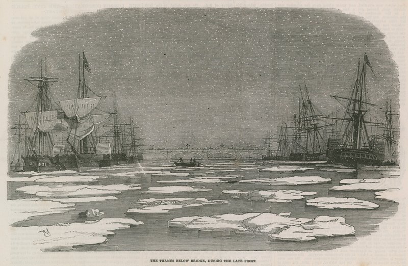 The Thames Below Bridge by English School