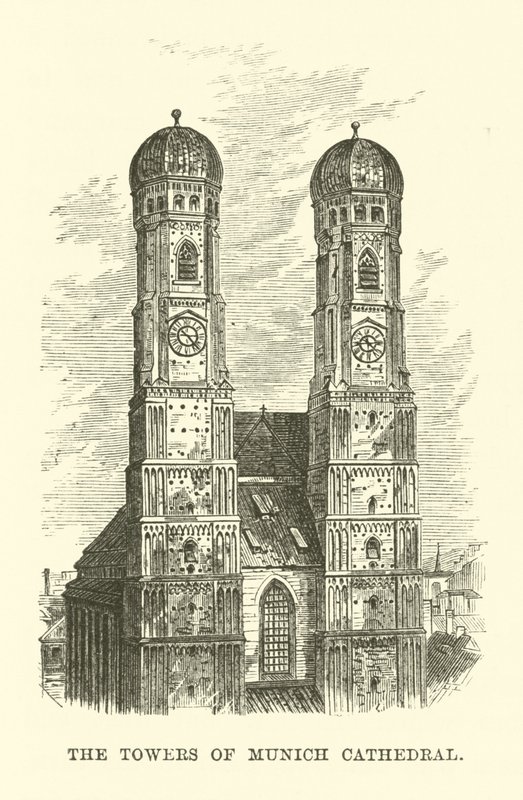 The Towers of Munich Cathedral by English School