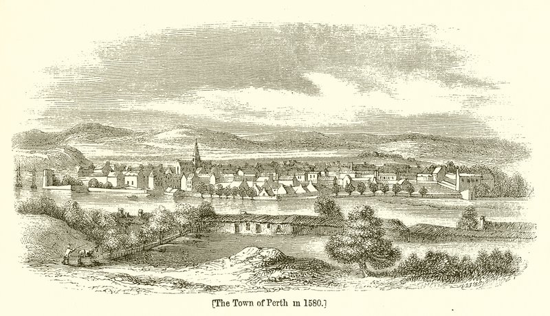 The Town of Perth in 1580 by English School