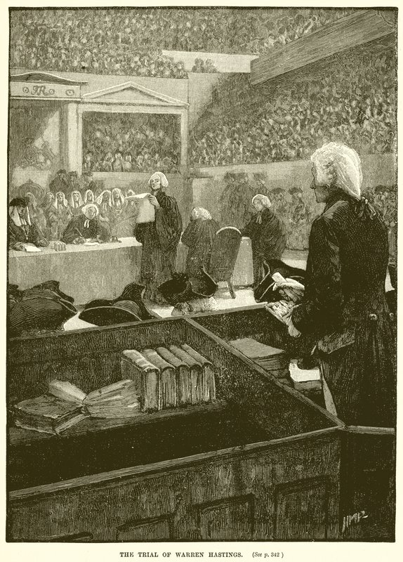 The Trial of Warren Hastings by English School