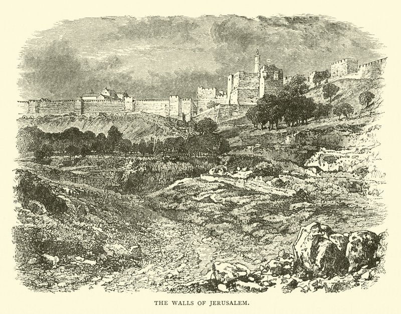 The Walls of Jerusalem by English School