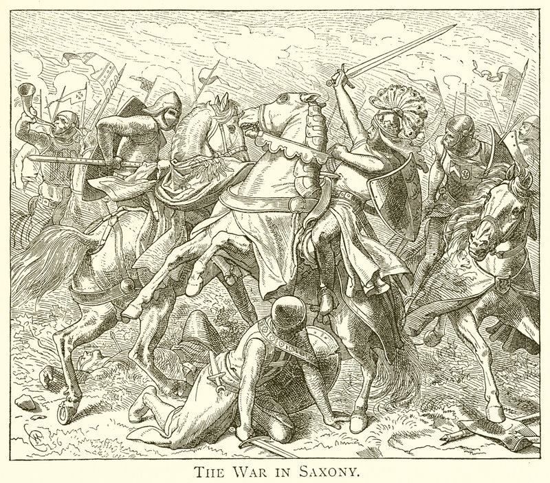 The War in Saxony by English School