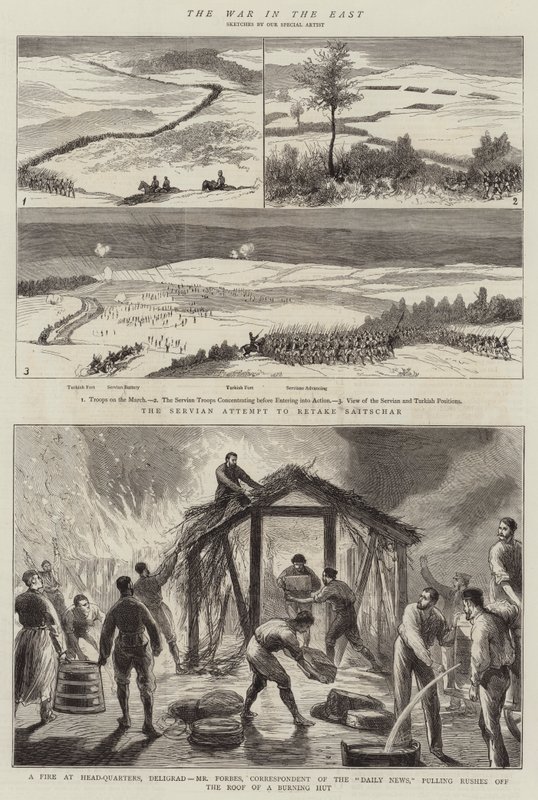 The War in the East (engraving) by English School