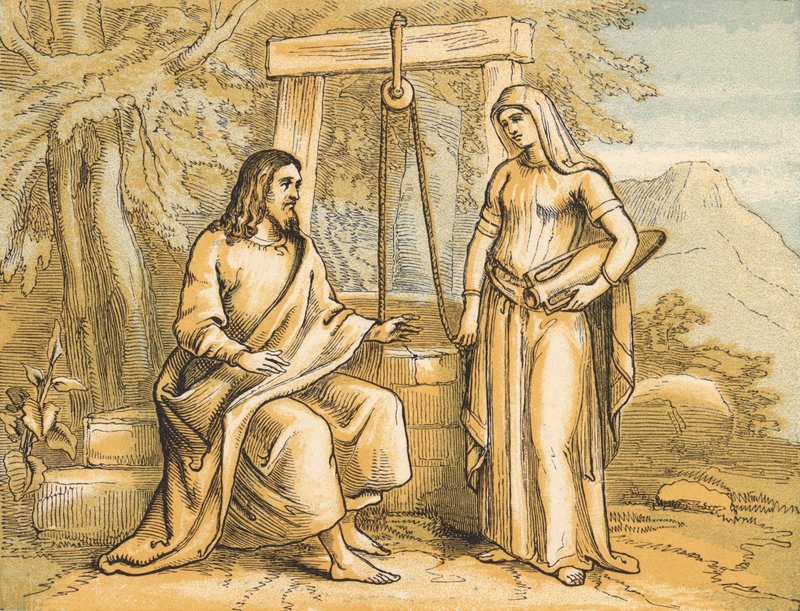The Woman of Samaria by English School
