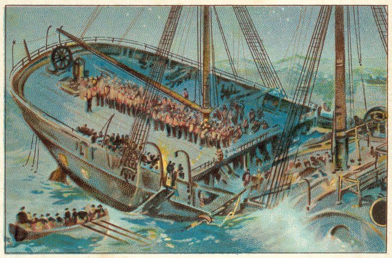 The Wreck of the "Birkenhead" by English School