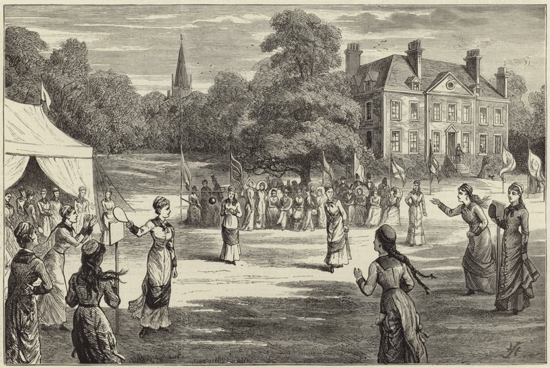 The ancient national game of stoolball by English School