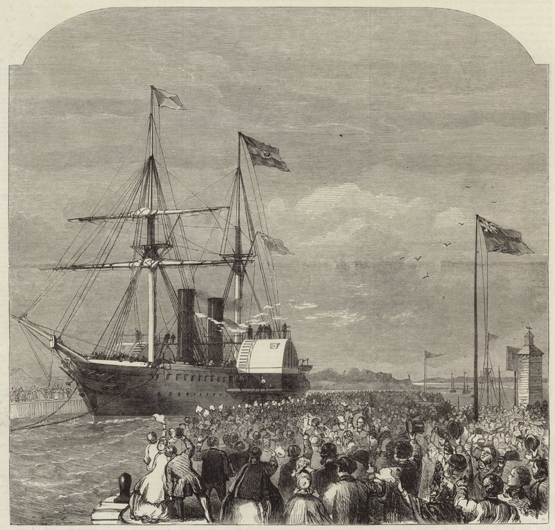 The arrival of Garibaldi at Southampton by English School