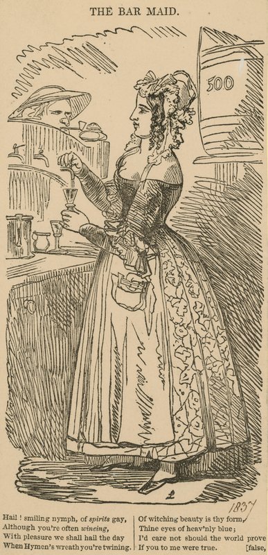 The barmaid by English School