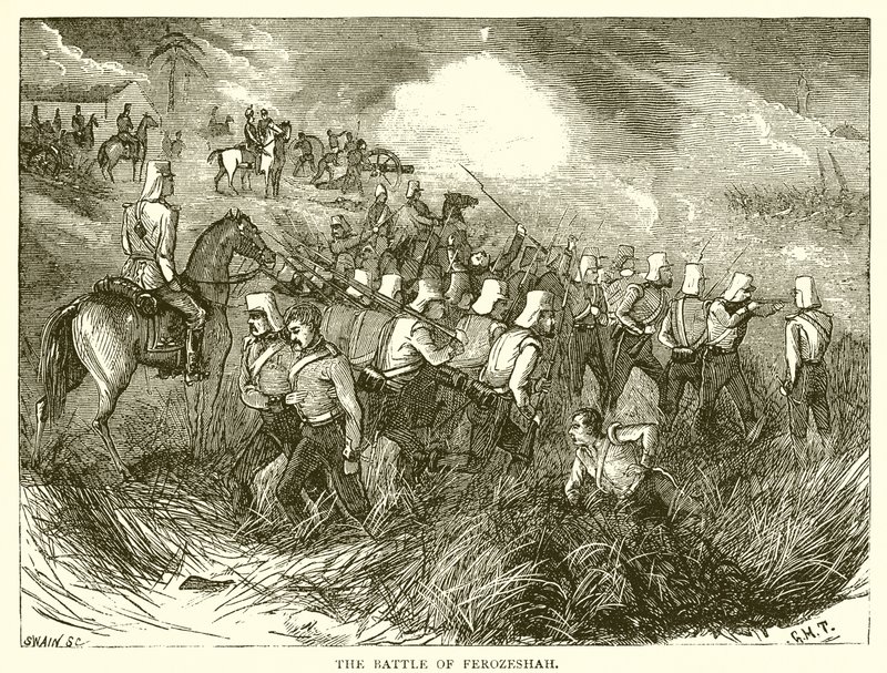 The Battle of Ferozeshah (1845) by English School