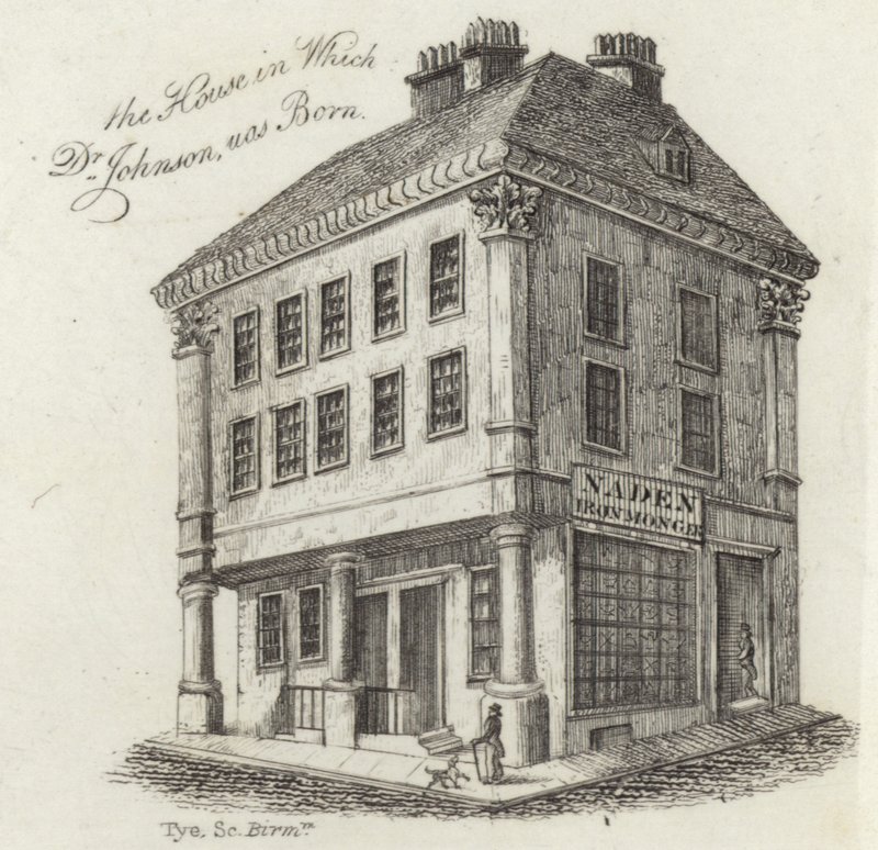 The Birthplace of Dr Samuel Johnson by English School