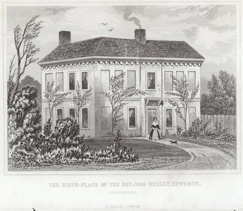 The birthplace of the Reverend John Wesley by English School